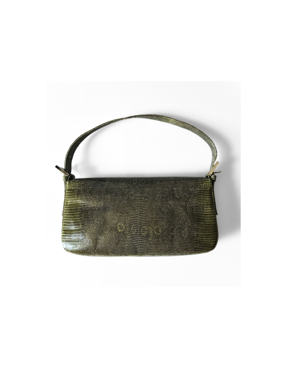 Fendi Baguette Vintage Full Exotic Lizard Leather Green - Picture 3 of 12